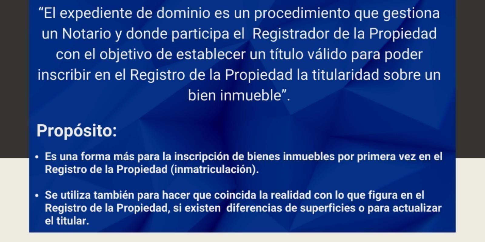 Inscribir un inmueble en el Registro de la Propiedad: Expediente de dominio